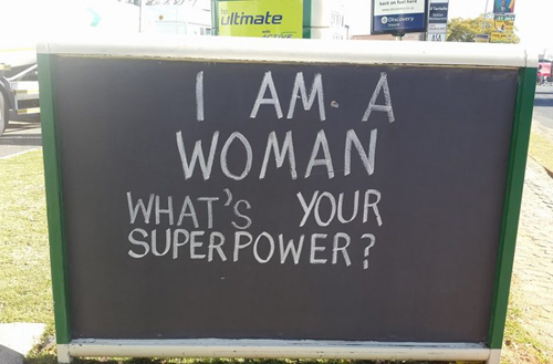 I am woman chalkboard