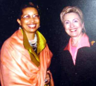 Barbara Danforth and Hillary Rodham Clinton