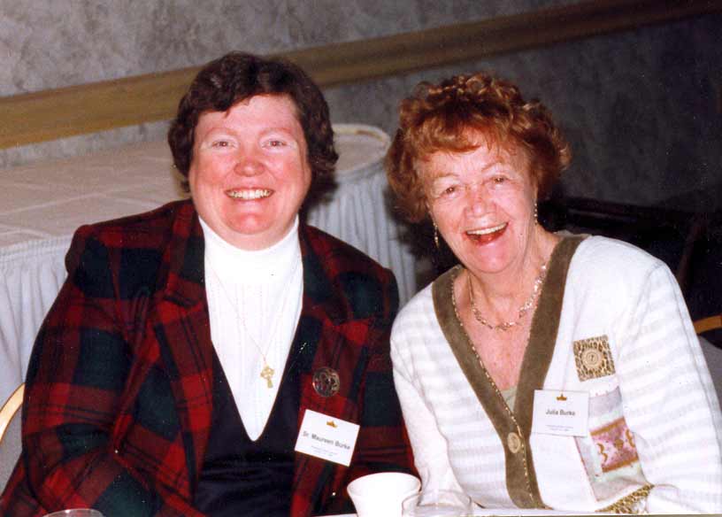 Sister Maureen Burke with mother Julia