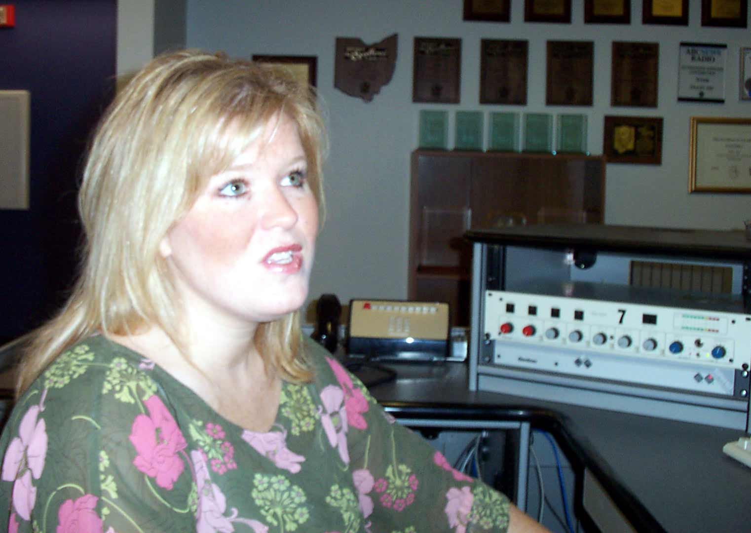 Kim Mihalik in the WTAM studio